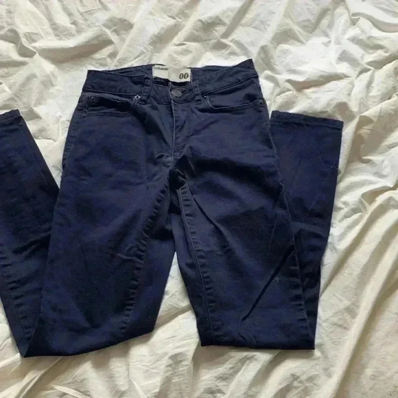 Garage navy blue skinny, high waist Jean - Picture 2 of 10